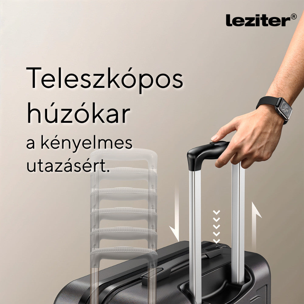TraveLux Voyager IV gurulós bőrönd szett szürke
