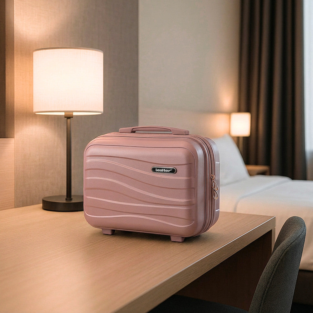 TraveLux Voyager IX gurulós bőrönd szett mályvarózsaszín