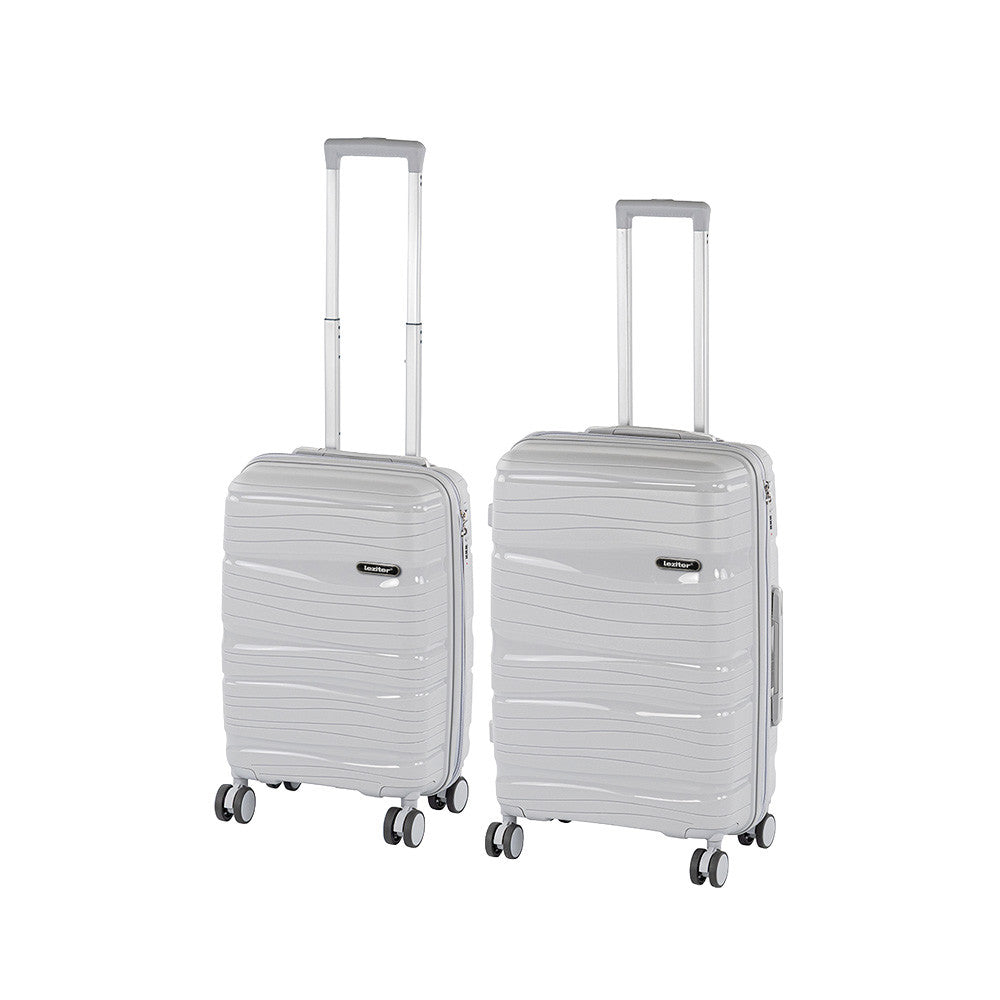 TraveLux Voyager V gurulós bőrönd szett szürke