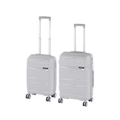TraveLux Voyager V gurulós bőrönd szett szürke