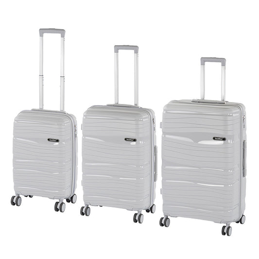 TraveLux Voyager XI gurulós bőrönd szett szürke