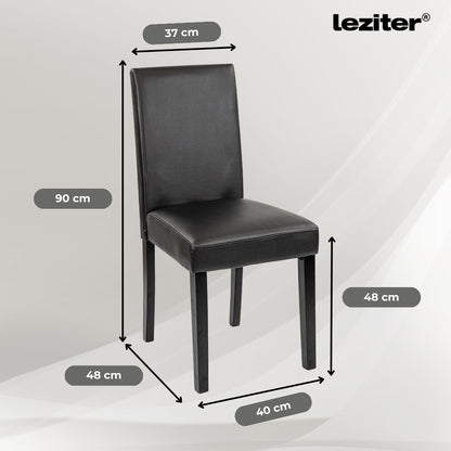 Leon 4+1 étkező garnitúra fehér-fekete