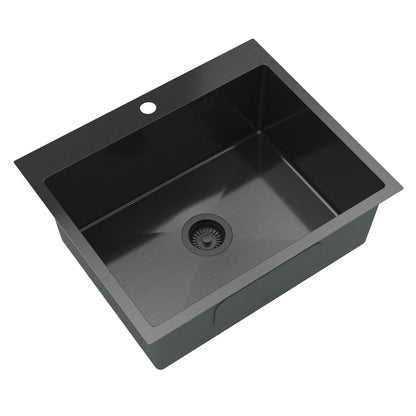 Lavre S6050 Egymedencés Szálcsiszolt Acél Mosogató -  600x500 mm