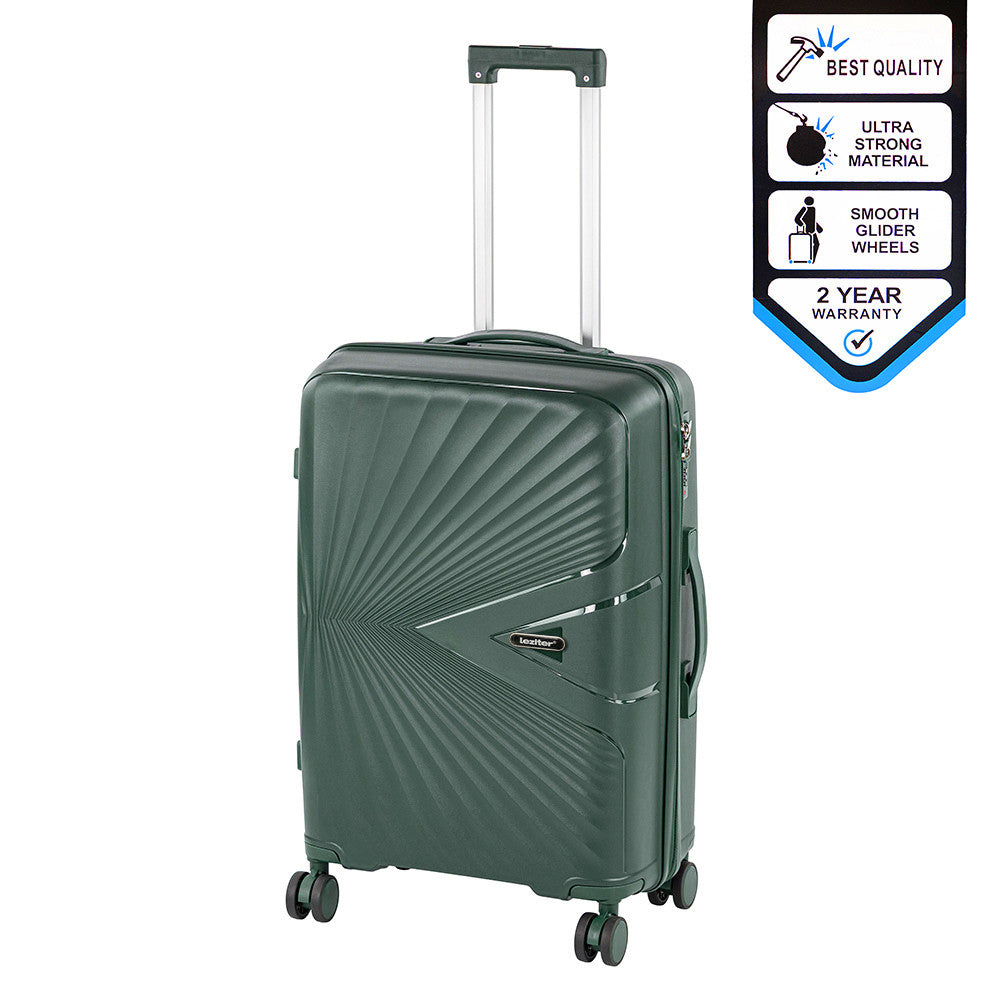 TraveLux Endure közepes bőrönd keményfedeles 68x45x25 cm sötetzöld