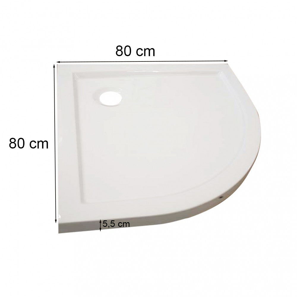 Modena Slim íves alacsony akril zuhanytálca 8x8x5,5 cm-es méretben_2