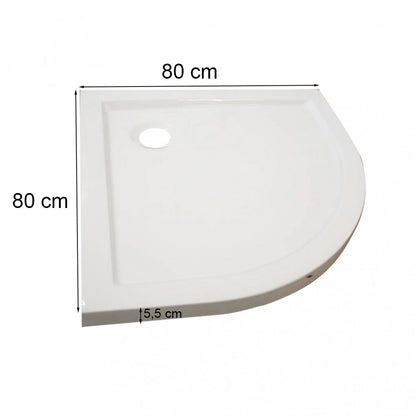 Modena Slim íves alacsony akril zuhanytálca 8x8x5,5 cm-es méretben_2