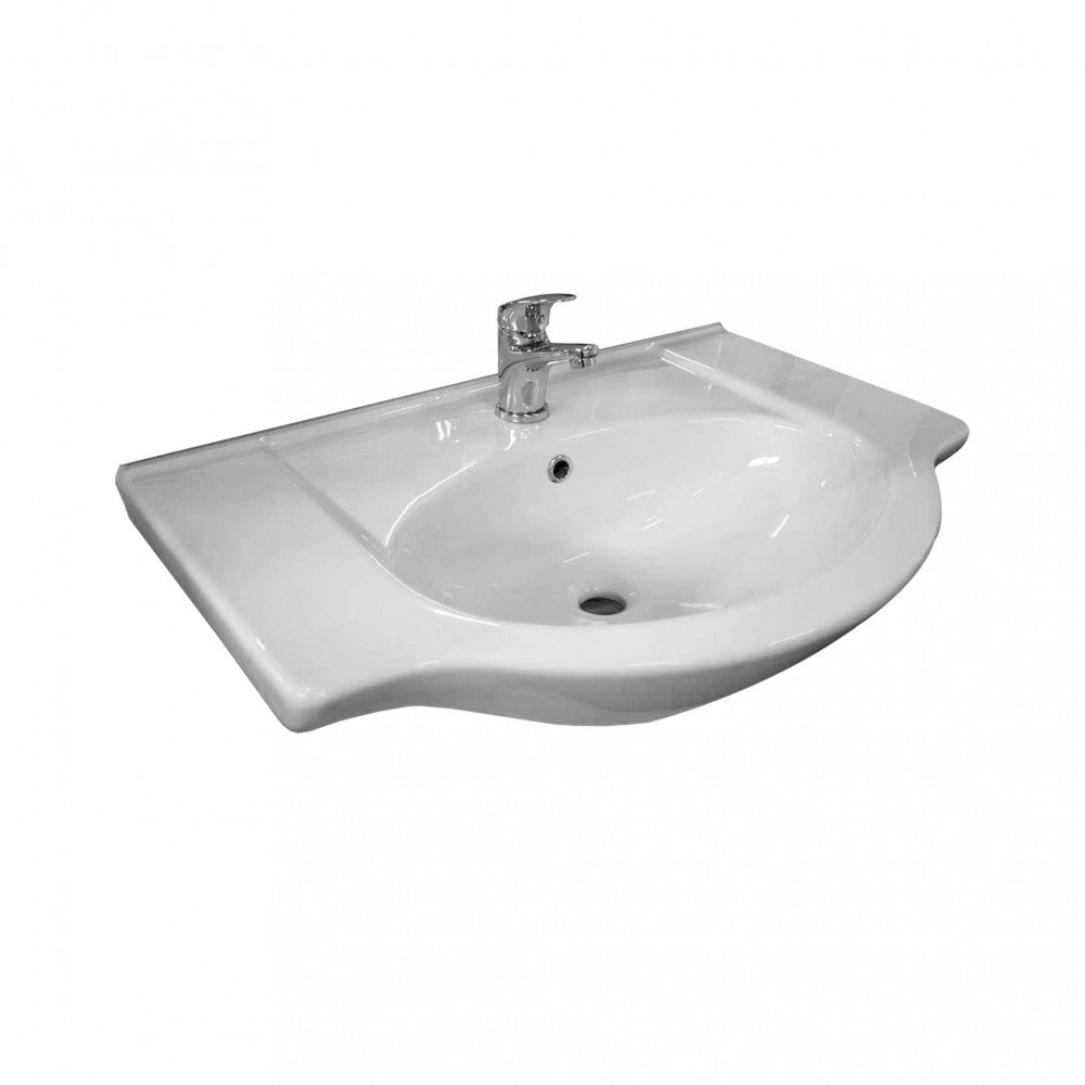 Nerva 75 cm-es bútorhoz alsószekrény, mosdóval, Sonoma tölgy