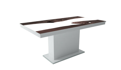 MAGASFÉNYŰ FLORA PLUSZ asztal (160 cm) Epoxy asztallappal