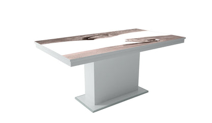 MAGASFÉNYŰ FLORA PLUSZ asztal (160 cm) Epoxy asztallappal
