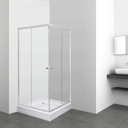 Olga SQ szögletes zuhanykabin tálcával 80x80x196cm - króm profil, víztiszta üveg