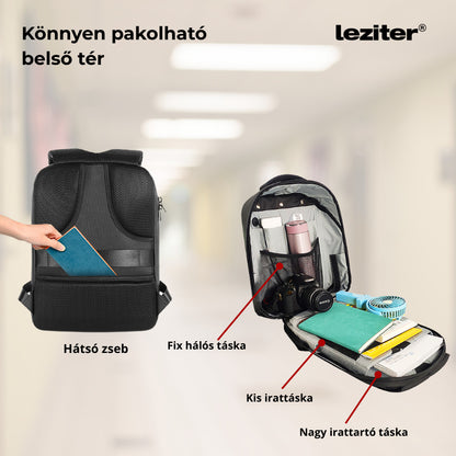 Pixa ledes okos hátizsák fekete