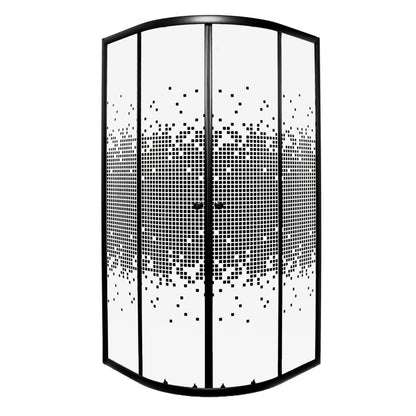 Pixel Black 9 íves zuhanykabin zuhanytálca nélkül