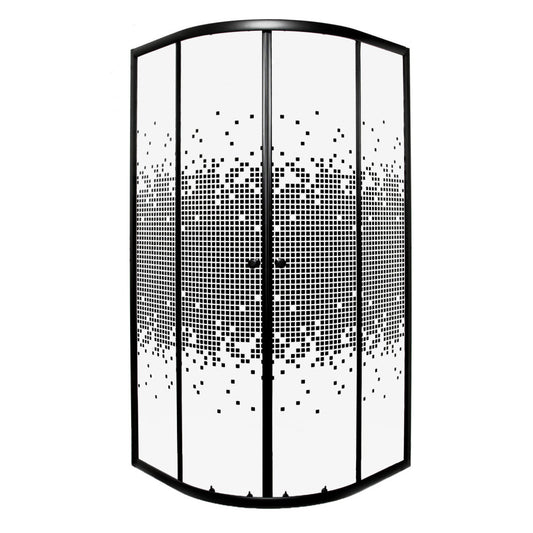 Pixel Black 9 íves zuhanykabin zuhanytálca nélkül