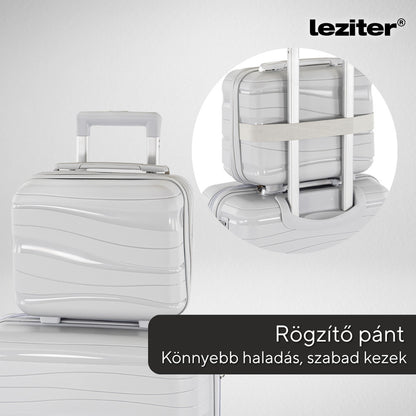 TraveLux Voyager kisméretű kézi bőrönd keményfedeles 26x31x14 cm szürke
