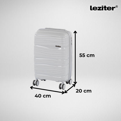 TraveLux Voyager kabinbőrönd keményfedeles levehető kerékkel 55x40x20 cm szürke