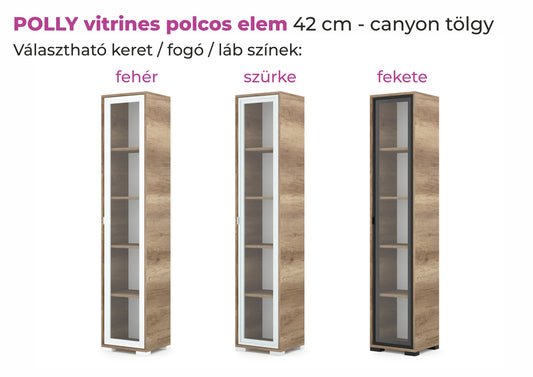 Polly vitrines polcos elem 42 cm