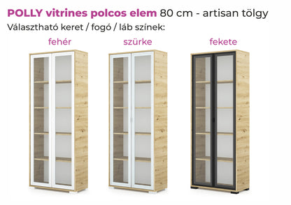 Polly vitrines polcos elem 80 cm