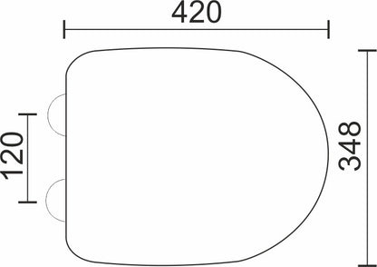 Retro duroplast soft-close WC ülőke