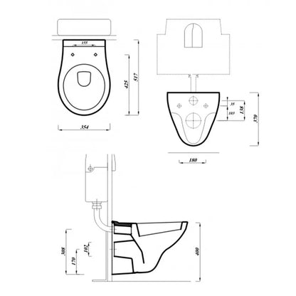 Roya Sydney 83W falba építhető WC tartály szett