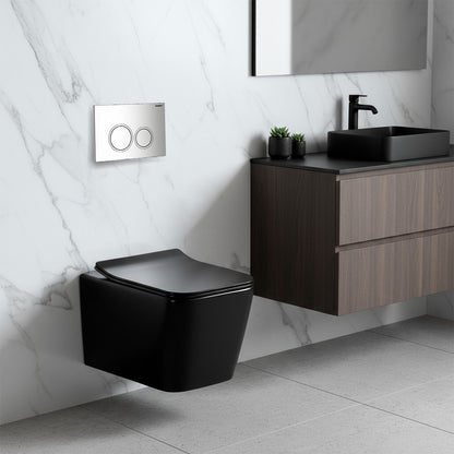 Roya Tina 82CHR falba építhető WC tartály szett fekete