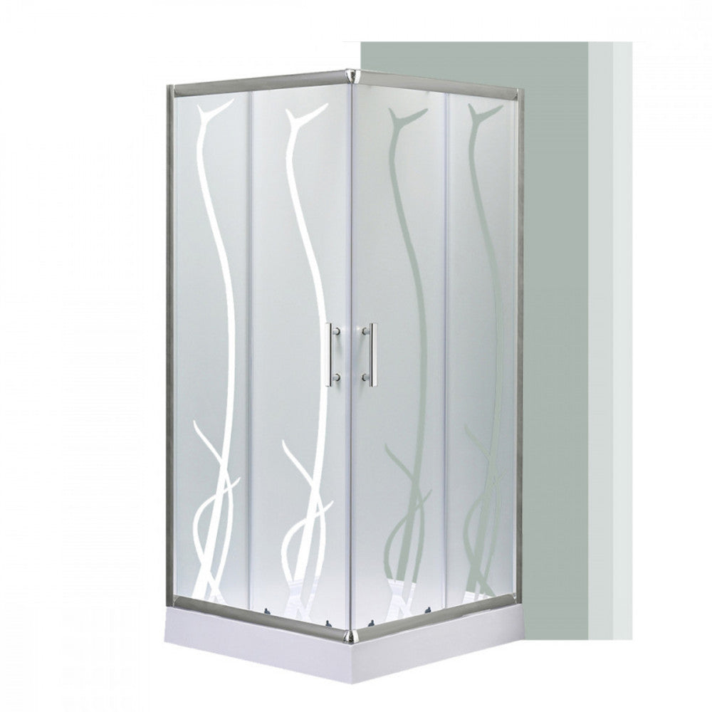 Spirit BAMBOO 8x8 szögletes zuhanykabin, erősített akril zuhanytálcával