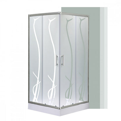 Spirit BAMBOO 8x8 szögletes zuhanykabin, erősített akril zuhanytálcával