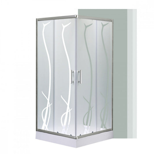 Spirit BAMBOO 8x8 szögletes zuhanykabin, erősített akril zuhanytálcával