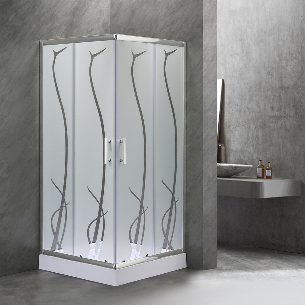 Spirit BAMBOO 8x8 szögletes zuhanykabin, erősített akril zuhanytálcával_1