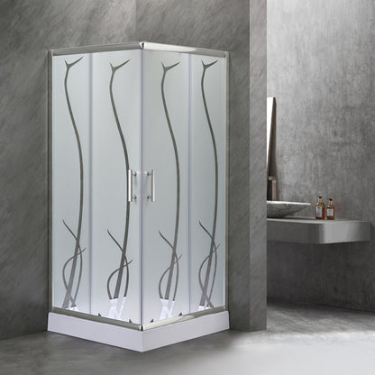 Spirit BAMBOO 8x8 szögletes zuhanykabin, erősített akril zuhanytálcával_1