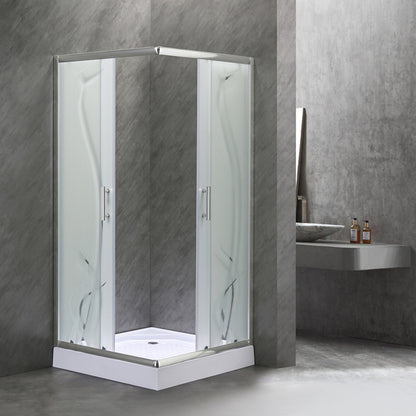 Spirit BAMBOO 8x8 szögletes zuhanykabin, erősített akril zuhanytálcával_3