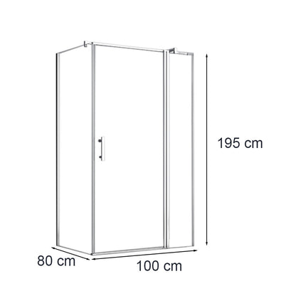 Simple 8x1 cm nyílóajtós aszimmetrikus zuhanykabin zuhanytálca nélkül_2