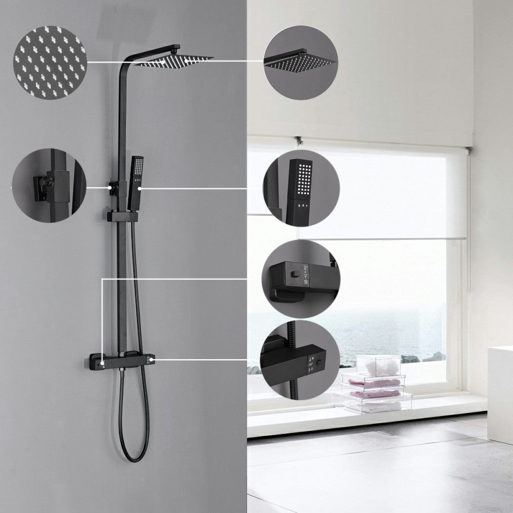 Mazama Black zuhanyszett termosztátos csapteleppel_3