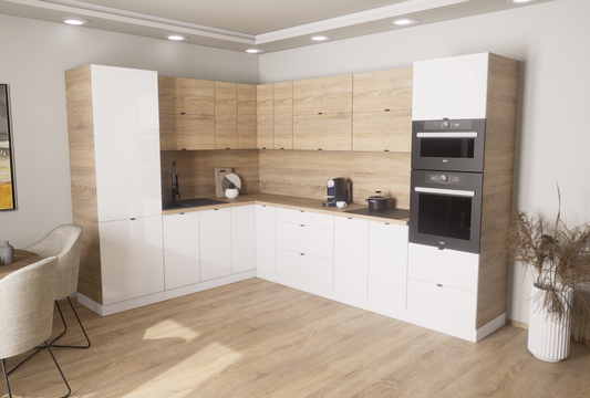 Milánó 230x310cm konyhablokk ( munkalappal ) 215cm magas