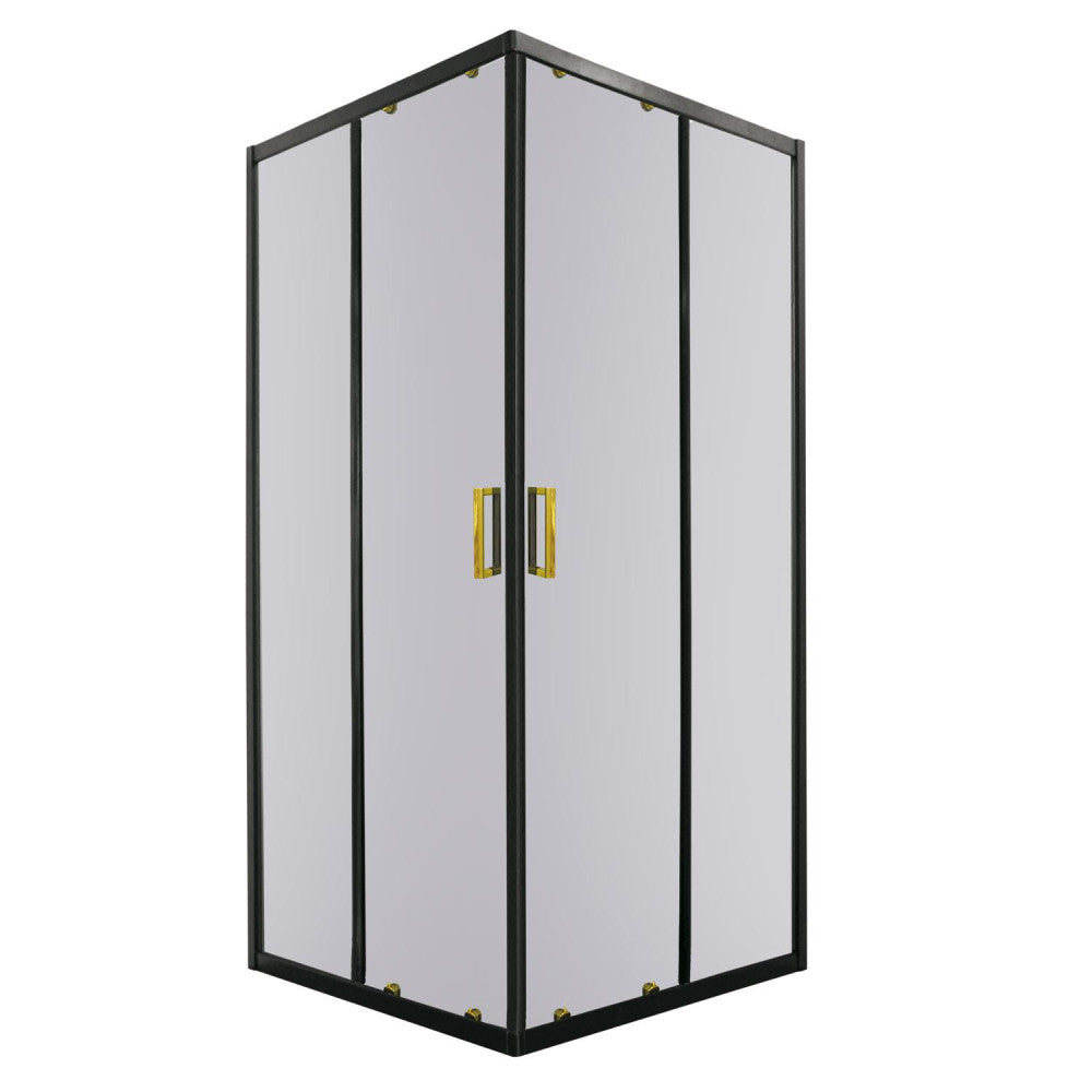 Tiara Square Gold 9x9 cm szögletes zuhanykabin zuhanytálca nélkül