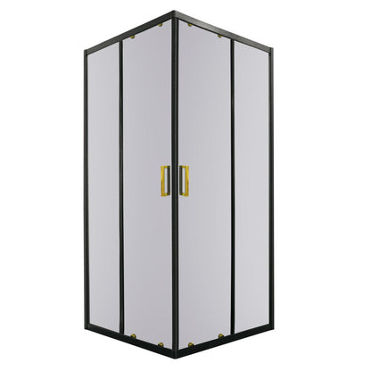 Tiara Square Gold 9x9 cm szögletes zuhanykabin zuhanytálca nélkül