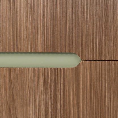 Trent Fürdőszobabútor 120 cm kerámia mosdóval tükörrel 60x120 cm olivazöld-sunset tölgy