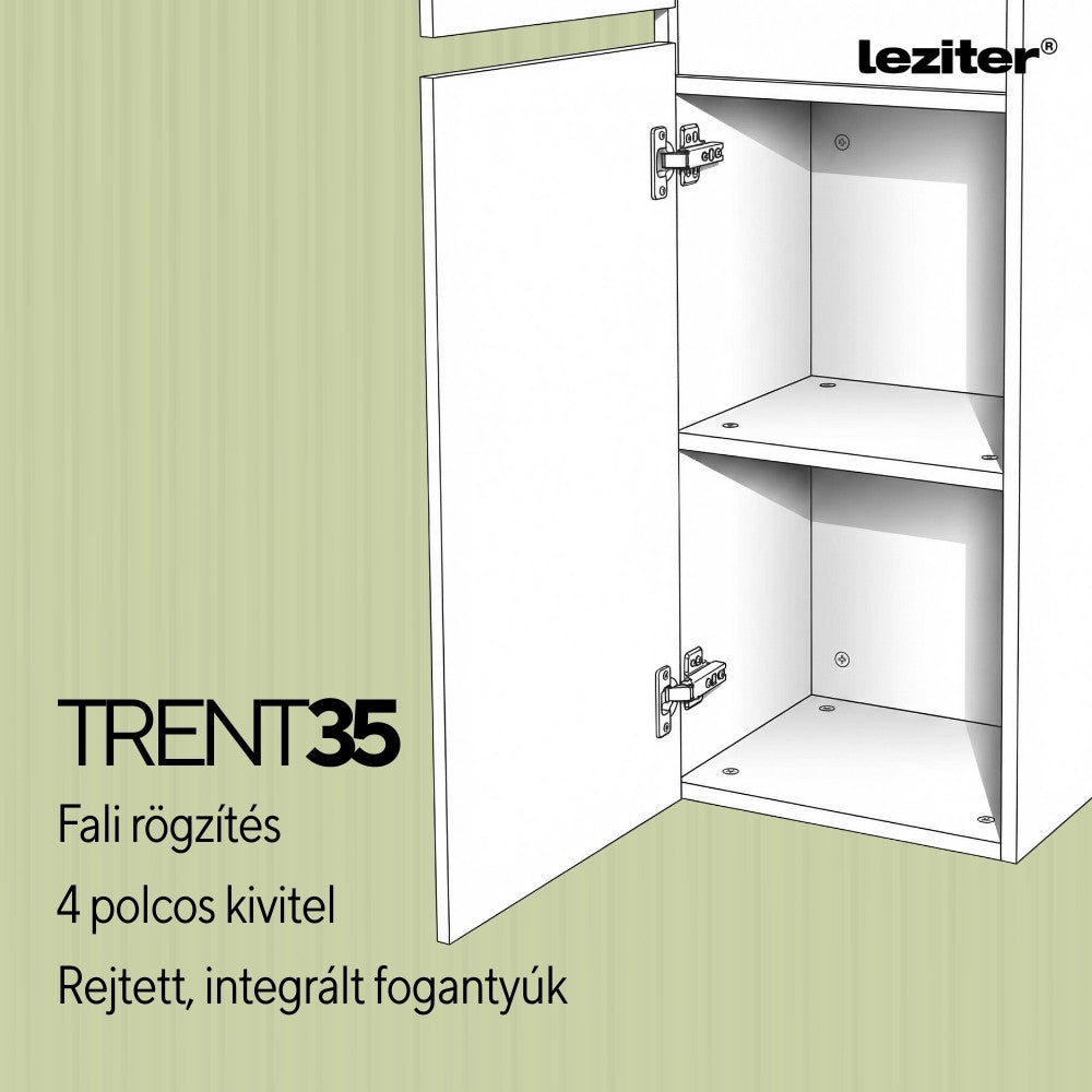Trent függesztett oldal szekrény fehér-sunset tölgy
