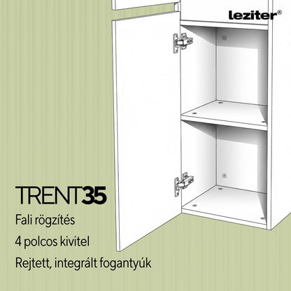 Trent függesztett oldal szekrény pisztáciazöld