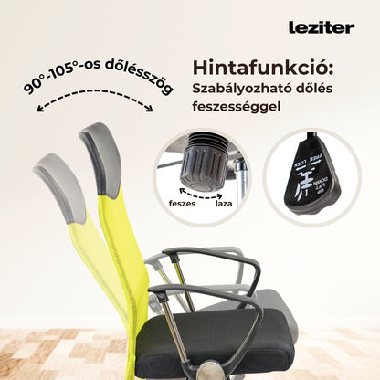 Fit ergonomikus irodai forgószék, zöld