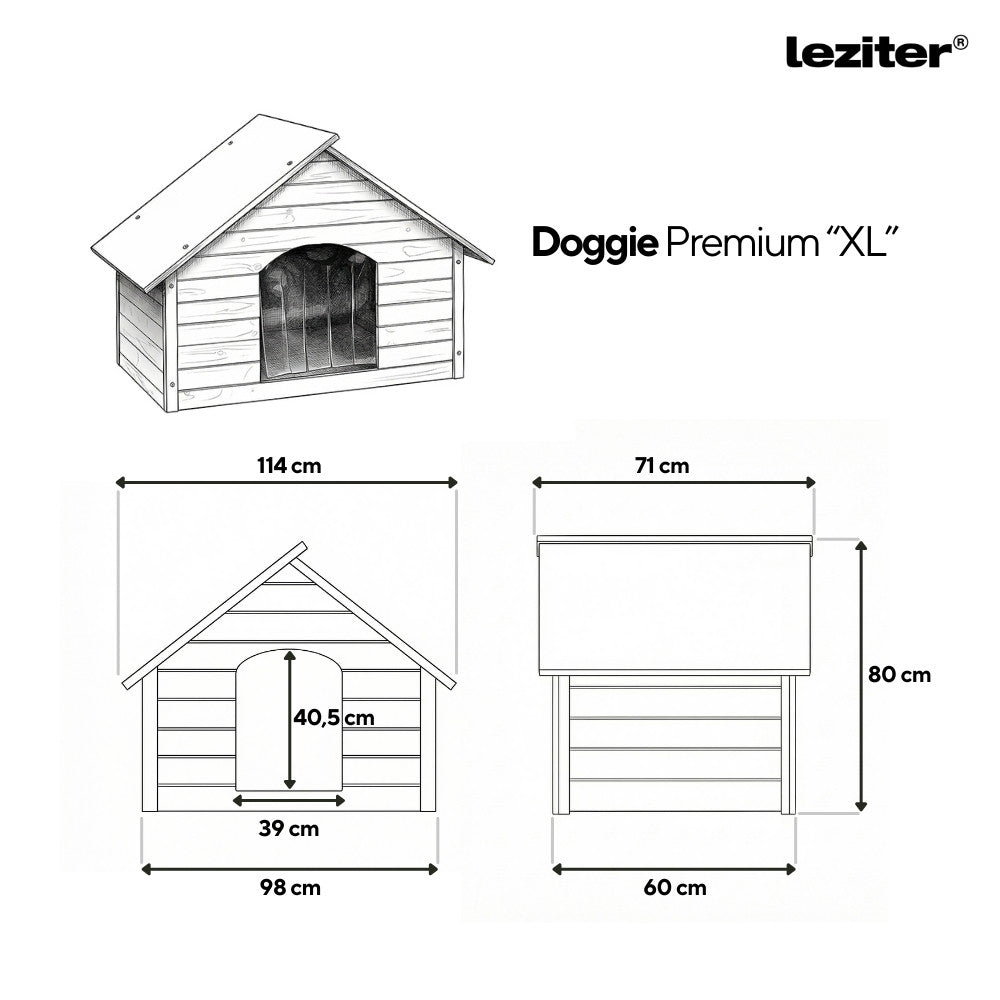 Doggie Premium hőszigetelt kutyaház "XL" 114x70x81 cm