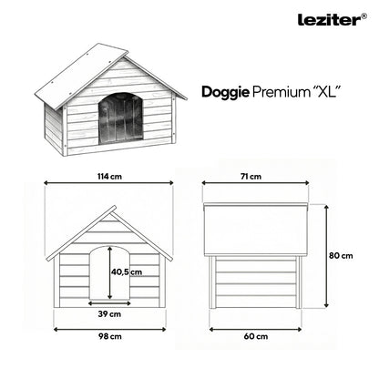 Doggie Premium hőszigetelt kutyaház "XL" 114x70x81 cm