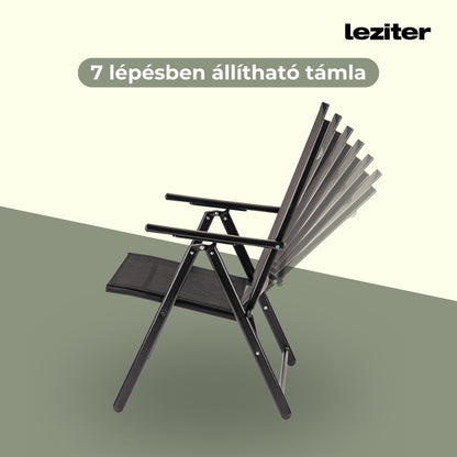 Tessa 4+1 kerti bútor garnitúra szett fekete