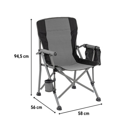 Leziter Comfort karfás horgász szék pohártartóval szürke