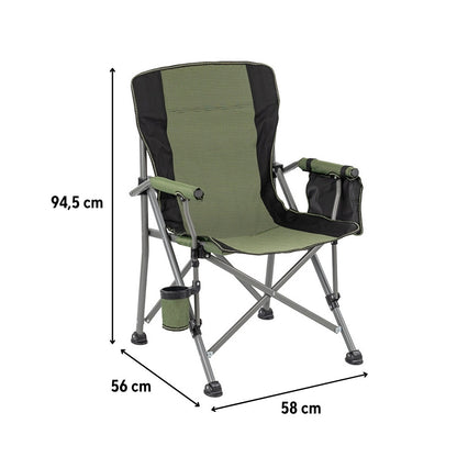 Leziter Comfort Plus karfás horgász szék pohártartóval zöld