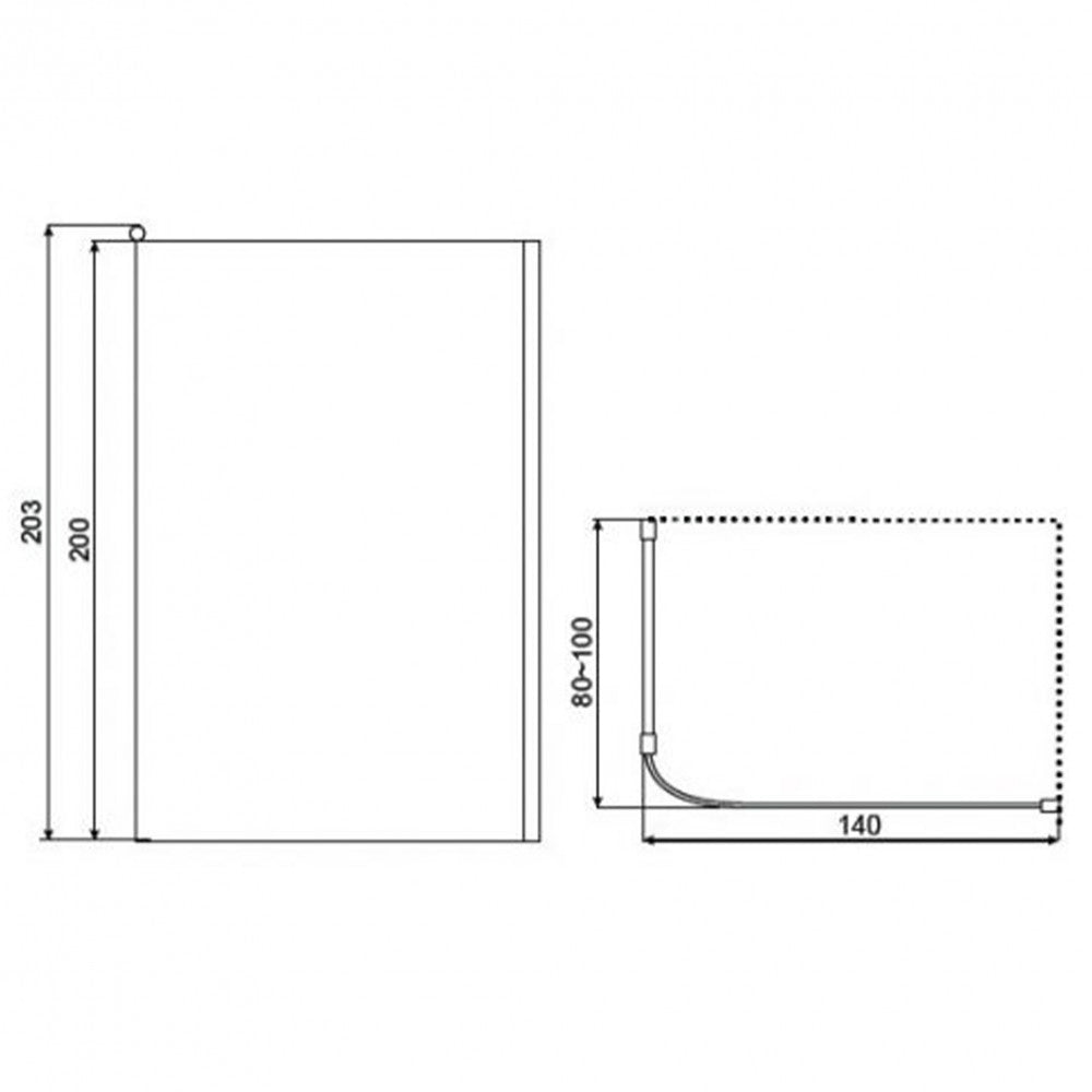 Zeta Walk-In zuhanykabin, 14x8-1x23 cm-es méretben_2