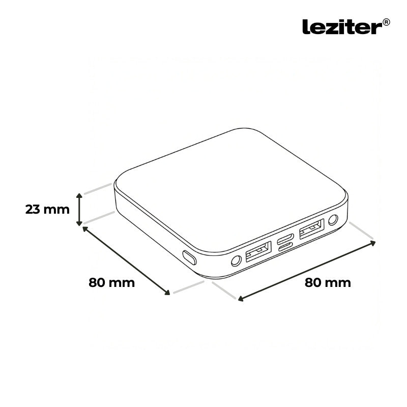 Powerbank 5000 mAH 2A 10W fekete