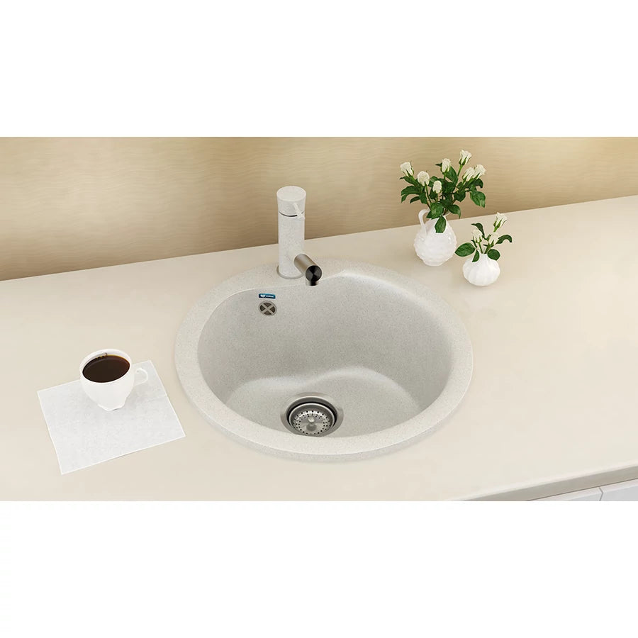 Ulgran U-102 Gránit Design Mosogatótálca - Egymedencés, Kerek 480 mm
