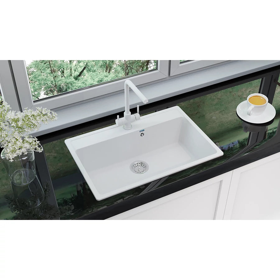 Ulgran U-600 Gránit Mosogatótálca - Egymedencés, Téglalap, Extra széles 760 x 510 mm