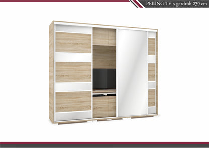 Peking Tv-s tolóajtós gardrób 239 cm
