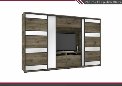 Peking Tv-s tolóajtós gardrób 318 cm